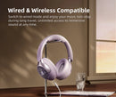 Qcy h3 pro anc fone de ouvido sem fio 50db cancelamento de ruído fone de ouvido de áudio espacial de alta resolução com ldac bluetooth 5.4 sobre fone de ouvido