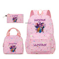 Conjunto de mochila com estampa KPop Demon Hunter com lancheira e bolsa de lápis, mochila externa leve e respirável de grande capacidade