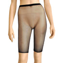 Calções de motociclista de malha feminina cintura elástica ver através da rede ciclismo estiramento meia meia-calça preto vermelho branco