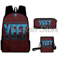 Jey uso yeet merch mochila 3 pçs/set mochila crossbody saco das mulheres dos homens casual daypack unisex packsack sacos de viagem