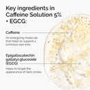 Solução de cafeína 5% + EGCG 30ml Soro reduz o inchaço dos olhos Círculos escuros promovendo sob o brilho dos olhos