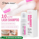 Bella moça 10 pçs/lote Shampoo de Cílios para Extensão de Cílios 60ML Mousse Maquiagem Cílios Postiços Limpos