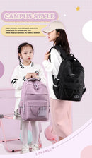 Fengdong-Saco Escolar de Grande Capacidade para Crianças, Mochila Bonito para Meninas, Kawaii Bookbag para Crianças, Presente dos Estudantes Primários