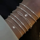 5 pçs/set strass borboleta pulseira conjunto para mulheres designer de moda coreana ajustável grânulo pulseira luxo jóias originais