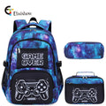Mochila para menino com lancheira e estojo de lápis 3 peças bolsas escolares para meninos para estudantes do ensino fundamental meninos adolescentes
