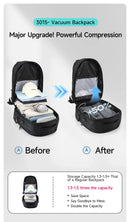Tigernu mochilas a vácuo compressão mochilas de viagem 15.6-17 mochila portátil dos homens tsa anti roubo mochilas expansível mochila