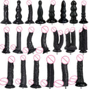 ROUGH BEAST Acessórios para Máquinas Sexuais: Dildos Grandes Pretos de Cor de Pele para Máquinas Vac-u-lock, compatíveis com máquinas de lojas.