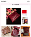 Contact's moda couro genuíno carteira feminina bifold titular do cartão moeda bolsa pequena bolsa feminina clipe de dinheiro masculino bolso carteiras