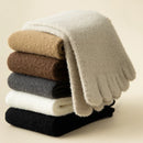 Unisex velo grosso cinco dedo meias, meias quentes toe, tubo médio, inverno, homens, mulheres, 3 pares