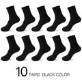 Hss 2023 meias de algodão masculino novos estilos 10 pares/lote preto homens de negócios meias respirável primavera verão para masculino tamanho dos eua (6.5-12)