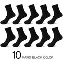 Hss 2023 meias de algodão masculino novos estilos 10 pares/lote preto homens de negócios meias respirável primavera verão para masculino tamanho dos eua (6.5-12)