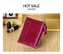 Contact's moda couro genuíno carteira feminina bifold titular do cartão moeda bolsa pequena bolsa feminina clipe de dinheiro masculino bolso carteiras