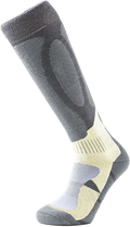 Meias de esqui de compressão unissex, aderência antiderrapante, isolamento térmico, respirável, à prova de choque com fundo de toalha para esportes de inverno