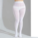 Uma moda plus size versátil fino oversized respirável cor sólida náilon elástico plus size meia-calça