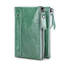Contact's moda couro genuíno carteira feminina bifold titular do cartão moeda bolsa pequena bolsa feminina clipe de dinheiro masculino bolso carteiras