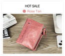 Contact's moda couro genuíno carteira feminina bifold titular do cartão moeda bolsa pequena bolsa feminina clipe de dinheiro masculino bolso carteiras