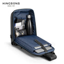 Mochila Antifurto Impermeável Kingsons/Vgoal para Homens, para Laptop de 14/13.3 polegadas com Porta USB e Cadeado TSA