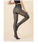 Meias térmicas grossas mulheres inverno quente sexy translúcido meia-calça leggings feminino cintura alta elástica magro meia-calça