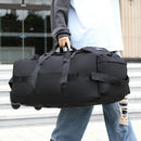 Bolsa de viagem, bolsa de grande capacidade, bagagem de mão portátil ao ar livre, bolsa de viagem com rolo, bolsa de lona unissex conveniente e prática