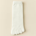 Unisex velo grosso cinco dedo meias, meias quentes toe, tubo médio, inverno, homens, mulheres, 3 pares