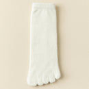 Unisex velo grosso cinco dedo meias, meias quentes toe, tubo médio, inverno, homens, mulheres, 3 pares