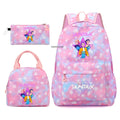 Conjunto de mochila com estampa KPop Demon Hunter com lancheira e bolsa de lápis, mochila externa leve e respirável de grande capacidade