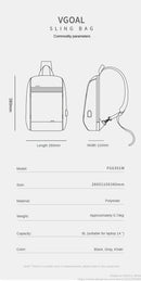 Mochila Antifurto Impermeável Kingsons/Vgoal para Homens, para Laptop de 14/13.3 polegadas com Porta USB e Cadeado TSA
