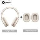 Picun f8 pro anc fones de ouvido sem fio cabeça rastreamento áudio espacial 3d-52db anc alta fidelidade bluetooth fone de ouvido enc hd microfone app de baixa latência