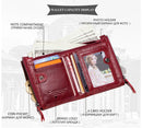 Contact's moda couro genuíno carteira feminina bifold titular do cartão moeda bolsa pequena bolsa feminina clipe de dinheiro masculino bolso carteiras