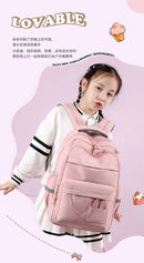 Fengdong-Saco Escolar de Grande Capacidade para Crianças, Mochila Bonito para Meninas, Kawaii Bookbag para Crianças, Presente dos Estudantes Primários