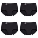 Falllsweet 4 Peças de Calcinhas de Seda Sem Costura para Mulheres, Lingerie Sexy de Cintura Média, Calcinhas de Seda Gelada M-2XL