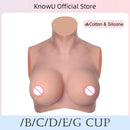 Knowu-forma de mama de silicone a/b/c/d/e/g copo enorme peito falso cruz vestir iniciante transgênero rainha mama agitando