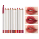 12 pcs Profissional Multi-funcional Lipliner Lápis Labial de Longa Duração À Prova D' Água Eye Brow Maquiagem Cosméticos Delineador de Lábios Coloridos Canetas