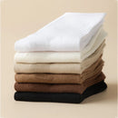 Meias masculinas retro cor sólida café branco cáqui bege respirável meias de algodão casual esporte na moda moda tubo médio meia longa