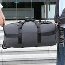 Bolsa de viagem, bolsa de grande capacidade, bagagem de mão portátil ao ar livre, bolsa de viagem com rolo, bolsa de lona unissex conveniente e prática