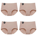 Falllsweet 4 Peças de Calcinhas de Seda Sem Costura para Mulheres, Lingerie Sexy de Cintura Média, Calcinhas de Seda Gelada M-2XL