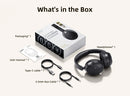 Qcy h3 pro anc fone de ouvido sem fio 50db cancelamento de ruído fone de ouvido de áudio espacial de alta resolução com ldac bluetooth 5.4 sobre fone de ouvido