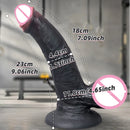 Vibrador preto grandes testículos vibradores macio enorme pênis ventosa pau brinquedos sexuais para mulheres homens gay anal butt plug adulto brinquedo erótico