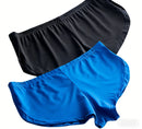 Cuecas Boxer Masculinas Sexy de Seda Gelada com Abertura Lateral, Secagem Rápida, Respiráveis, Esportivas, de Cintura Baixa, para Corrida e Lazer