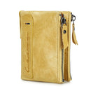 Contact's moda couro genuíno carteira feminina bifold titular do cartão moeda bolsa pequena bolsa feminina clipe de dinheiro masculino bolso carteiras