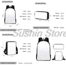 Jey uso yeet merch mochila 3 pçs/set mochila crossbody saco das mulheres dos homens casual daypack unisex packsack sacos de viagem