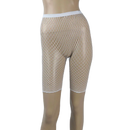 Calções de motociclista de malha feminina cintura elástica ver através da rede ciclismo estiramento meia meia-calça preto vermelho branco