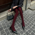 Talenza meias femininas finas meia-calça super elástica tamanho grande leggings vermelho feminino sexy collants primavera outono inverno