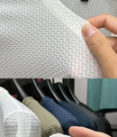 Verão masculino em torno do pescoço manga curta camiseta M-5XL oversize rugas resistente respirável textura superior tecido versátil t
