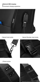 Mochila Antifurto Impermeável Kingsons/Vgoal para Homens, para Laptop de 14/13.3 polegadas com Porta USB e Cadeado TSA