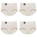Falllsweet 4 Peças de Calcinhas de Seda Sem Costura para Mulheres, Lingerie Sexy de Cintura Média, Calcinhas de Seda Gelada M-2XL