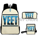 Jey uso yeet merch mochila 3 pçs/set mochila crossbody saco das mulheres dos homens casual daypack unisex packsack sacos de viagem