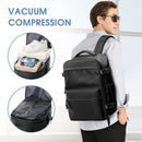 Mochila de viagem a vácuo para homens, mochila de grande capacidade para laptop de negócios, mochila expansível para homens e mulheres, bolsa escolar