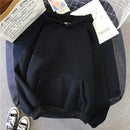 2024 outono casual feminino sólido hoodie confortável strecth camisolas bolso solto roupas quentes moda rua pullovers femininos