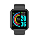 Relógio inteligente controle de música calorias distância rastreador de fitness mensagem lembrar masculino smartwatch feminino relógios pulseira relógio alarme y68